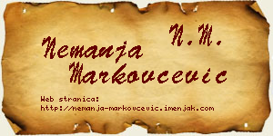 Nemanja Markovčević vizit kartica